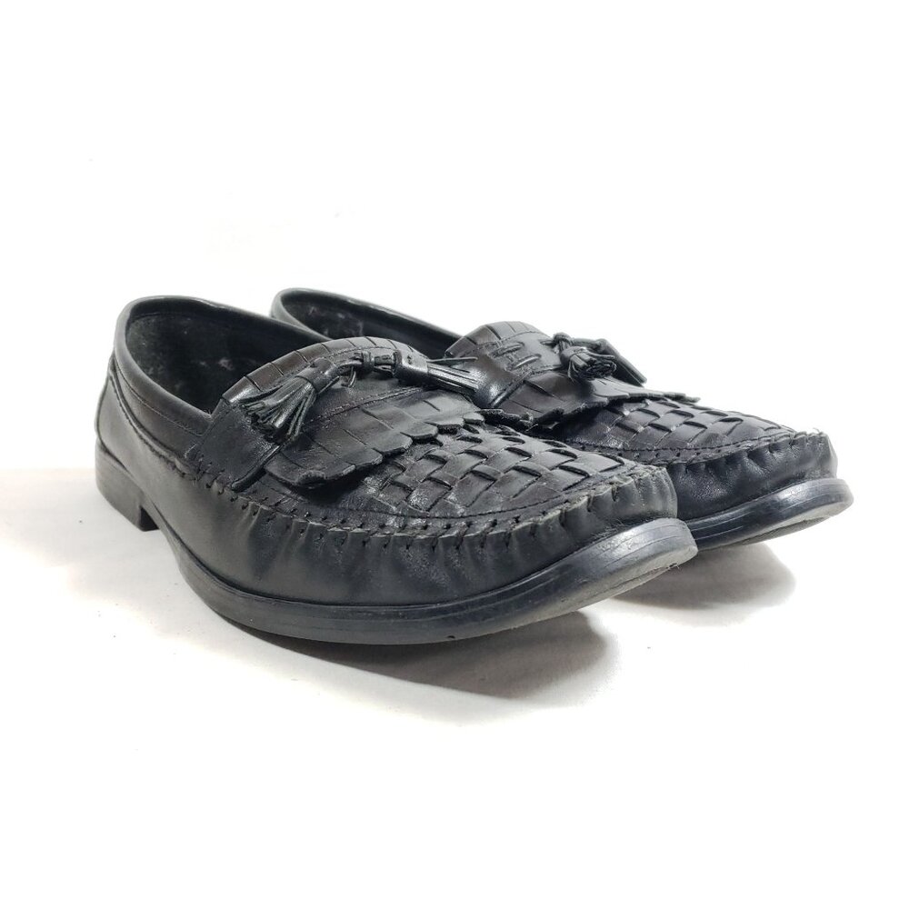 Nunn Bush Mens Size 11.5 Black Leather Kiltie Tassel Loafers